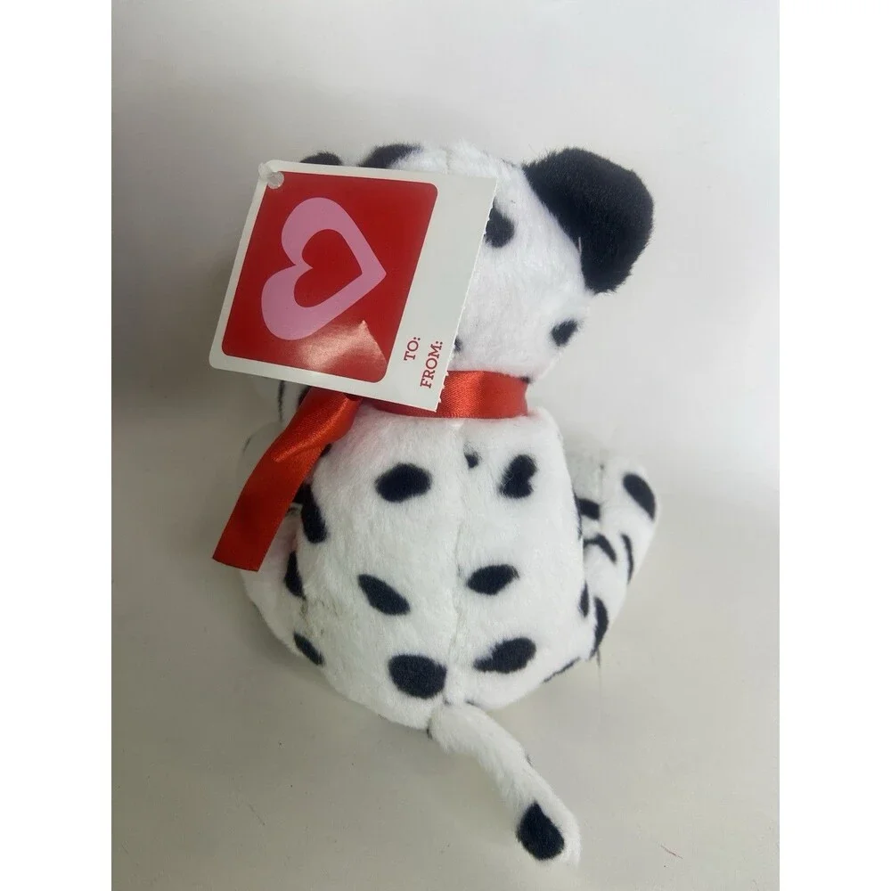 Animal Adventures Dalmatian Dog Puppy Plush Stuffed Animal Red Bow 2016 NEW